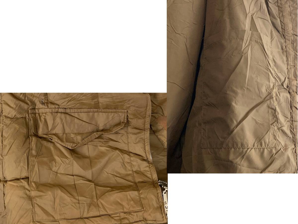 Comfy (コンフィ) 古著 ダウンジャケット USA制 ムートンボア キルティング 保溫性 ナイロン ポリエステル XL ブラウン メンズ/004