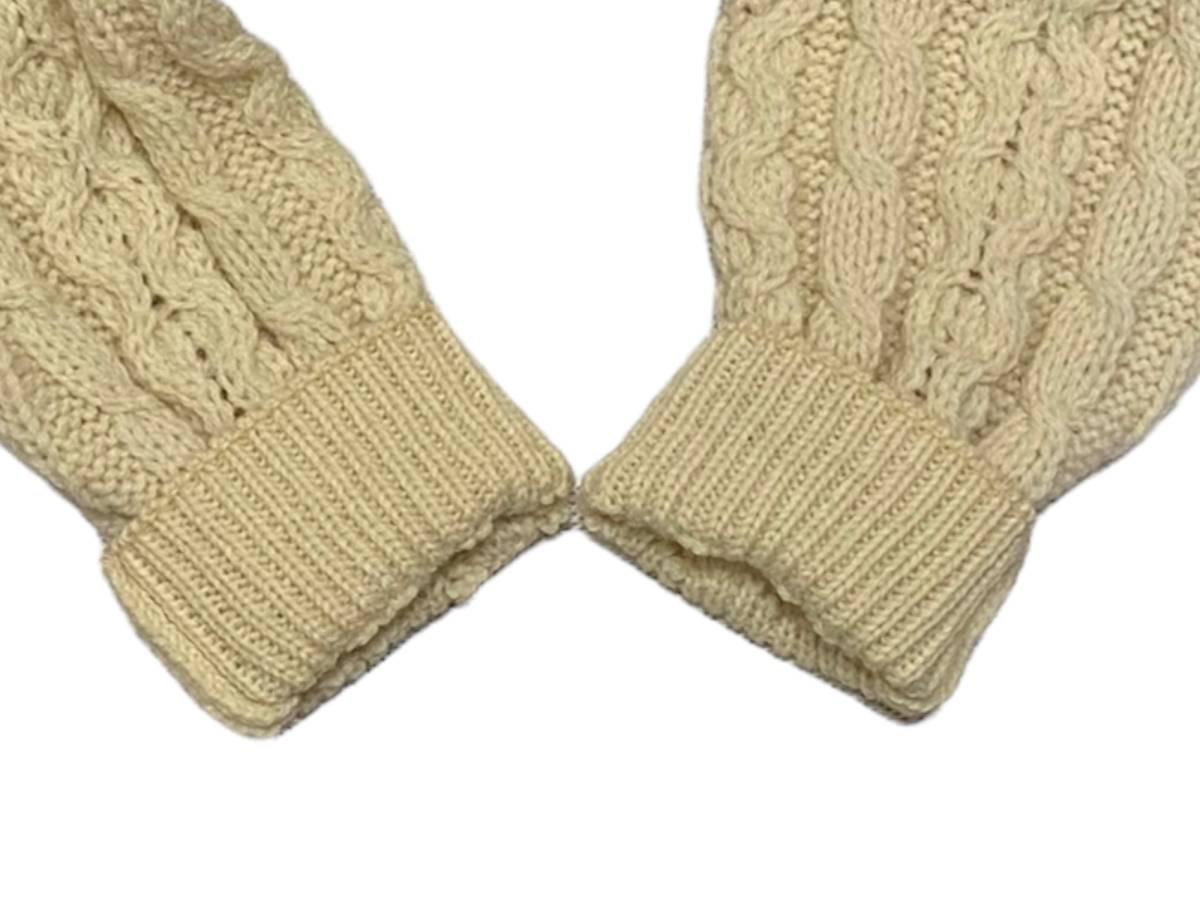Sweaters of Ireland フィッシャーマン ニット セーター アイルランド製 ハンドニット XL クリーム系/078_画像6