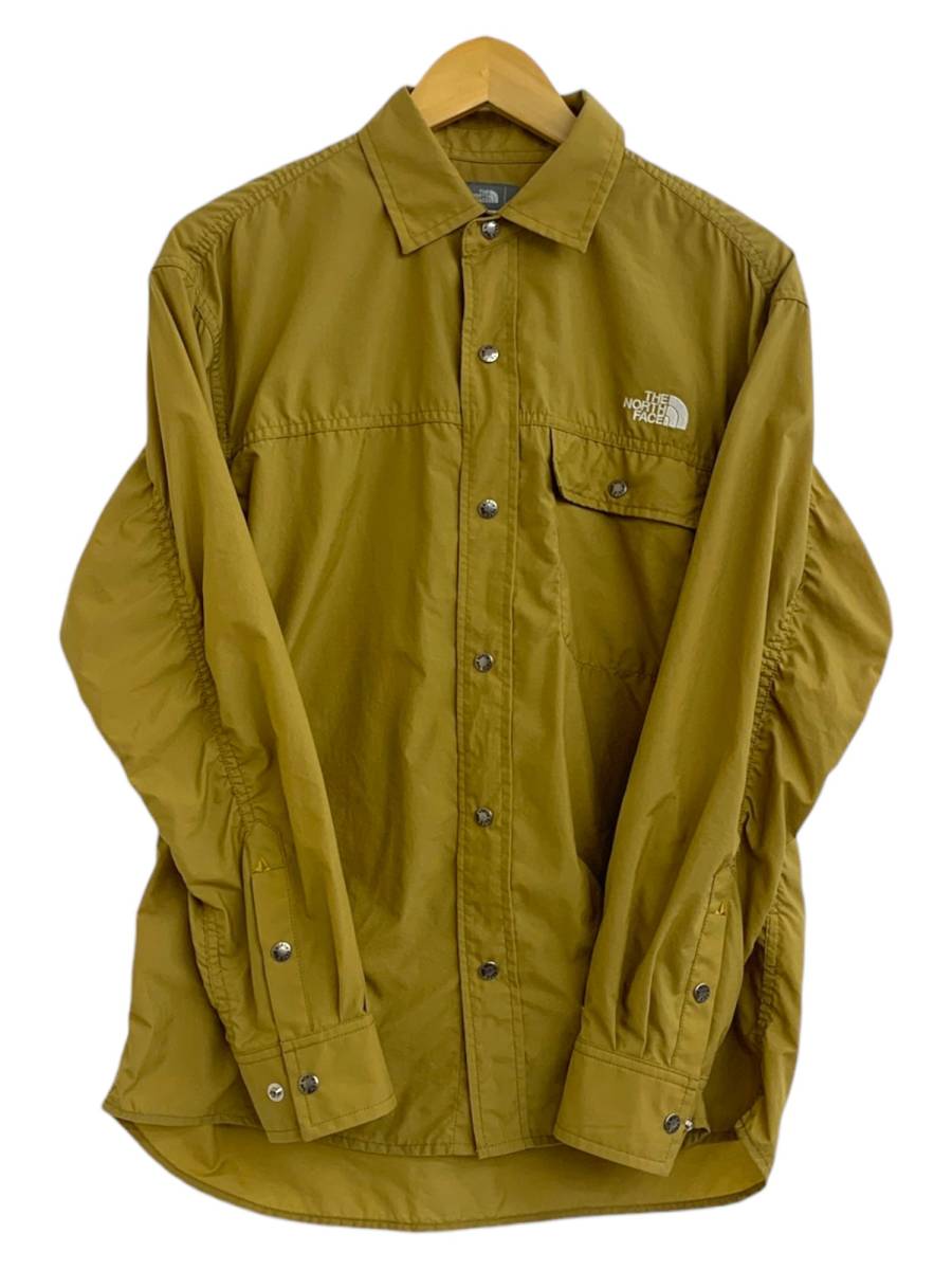 THE NORTH FACE (ザノースフェイス) ロングスリーブ ヌプシシャツ 長袖 ナイロンシャツ NR11961 M カーキ メンズ/004