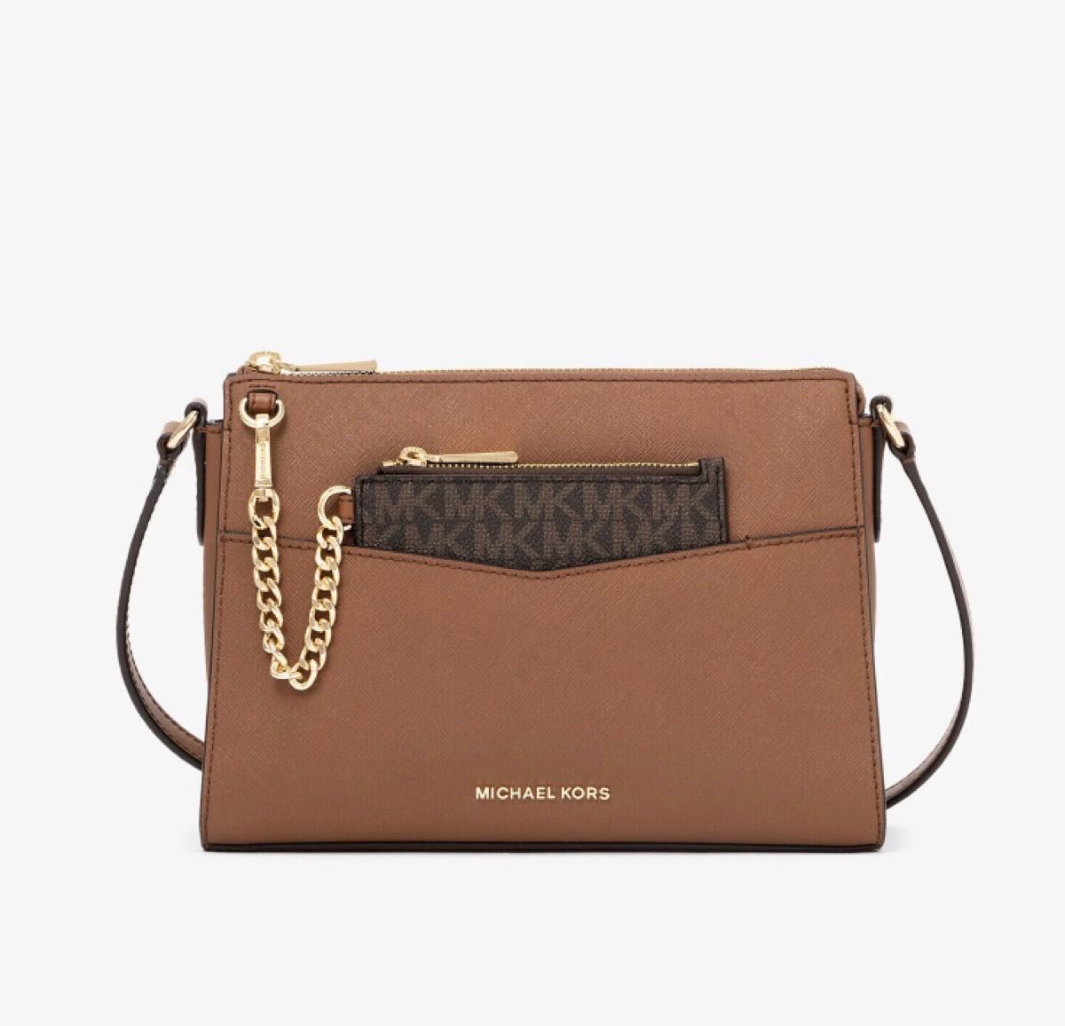 ★MICHAEL KORS マイケルコース　ショルダー ハンドバッグ　2 IN 1  ブラウン　新品  