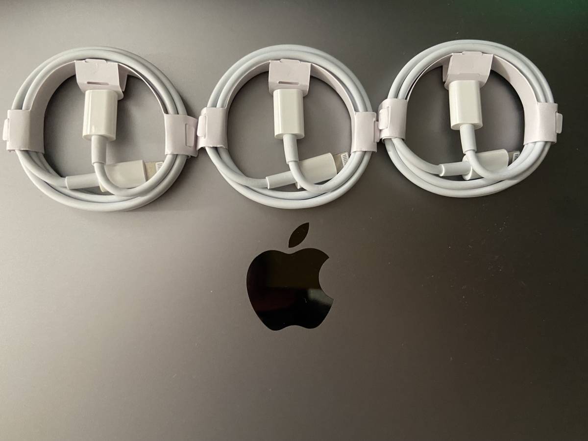 即日発送 ３本セット （送料無料）新品 アップル 純正タイプ ライトニングケーブル/lightning USB-C iPhone IPad用の画像1