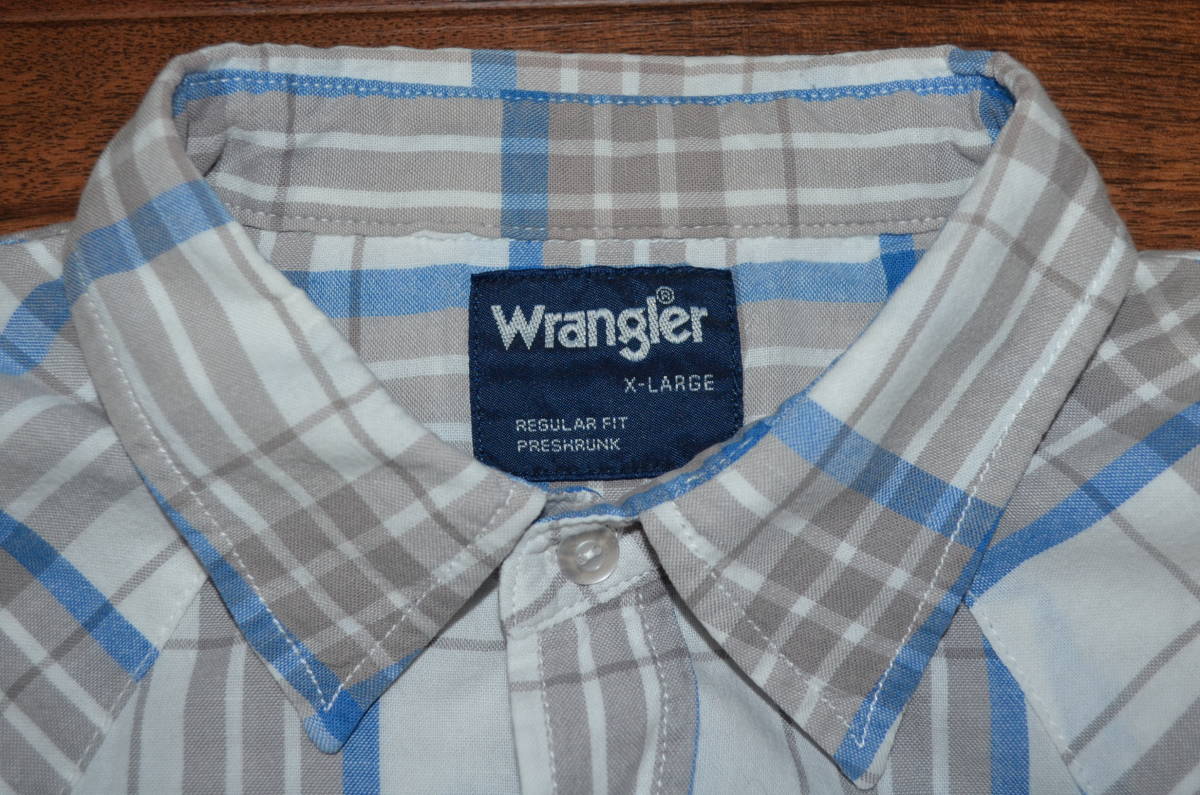 ●即決！ラングラー Wrangler チェックウエスタンシャツ XL 良品_画像4