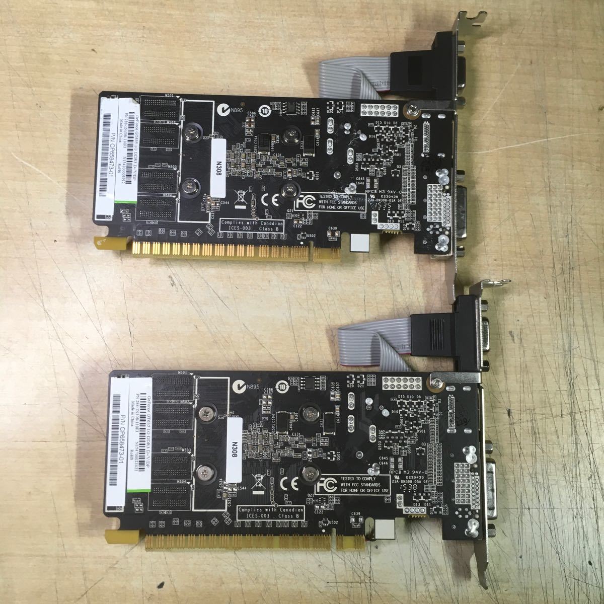 【送料無料】(020713C) GeForce GT635 1GB DDR3 グラフィックボード 中古品 2個セット_画像2