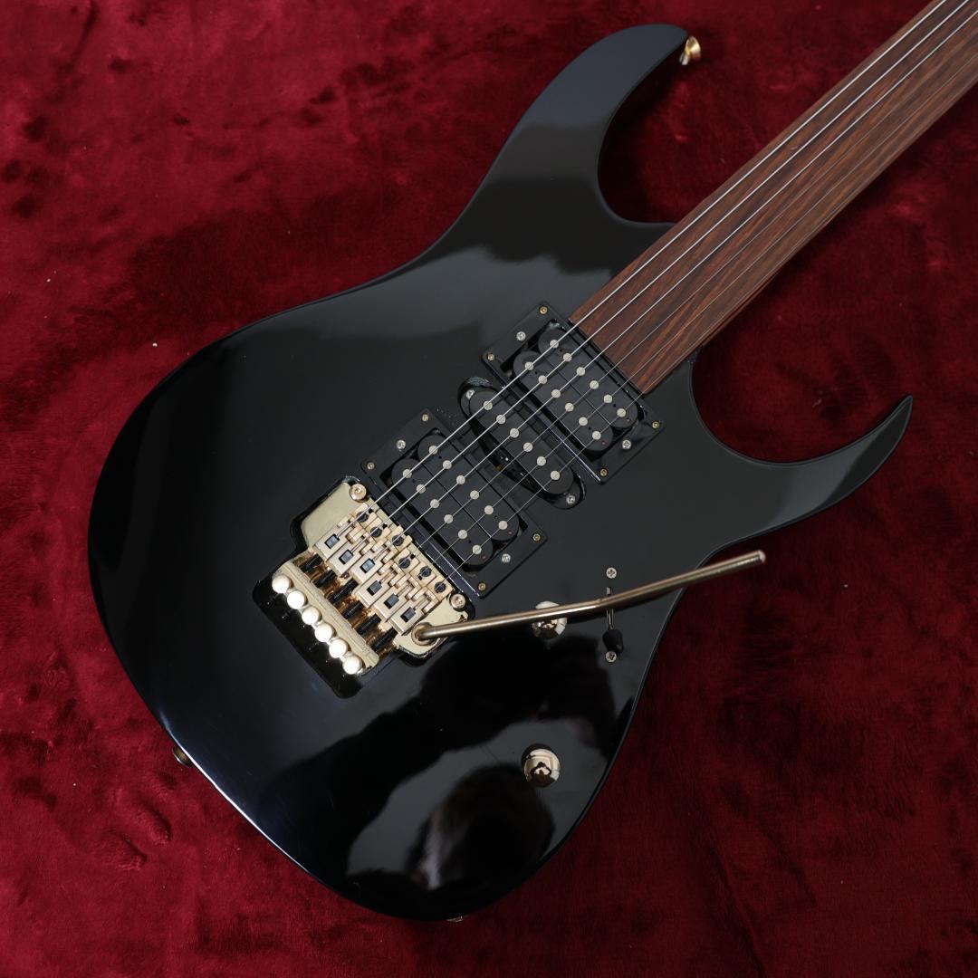 【7420】 BIG JOHN フレットレスギター フロイドローズタイプ 黒