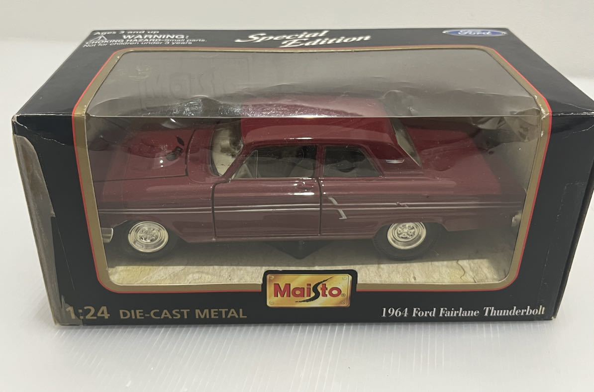 Dハ(0221x10) Maisto マイスト 1964 Ford Fairlane Thundervolt フォード フェアレーン サンダーボルト 1/24スケール ミニカー_画像1