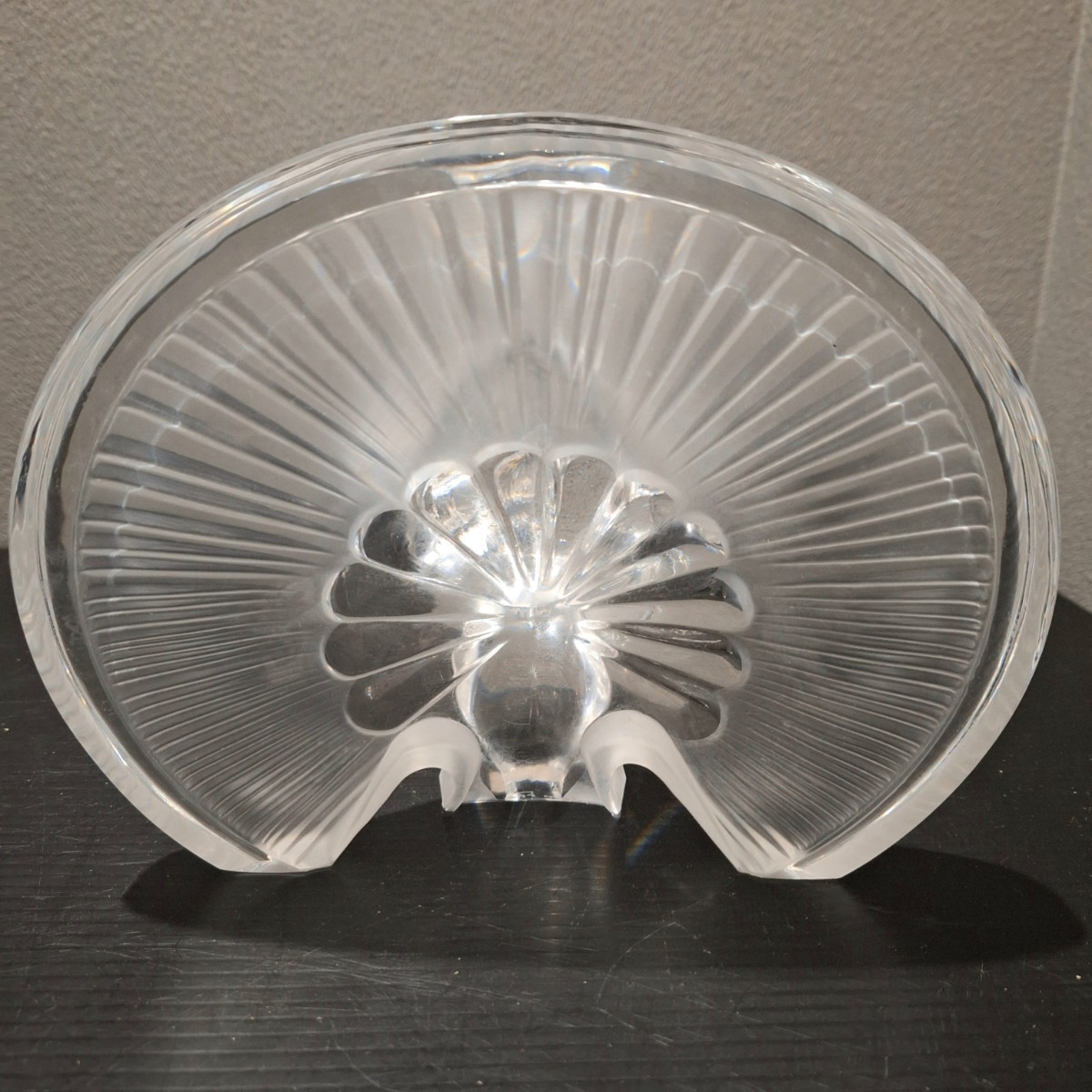 D(0226c2) Daum France ドーム フランス 孔雀 クジャク 置物 高さ約18cm クリスタルガラス ガラス工芸 オブジェ インテリア_画像4