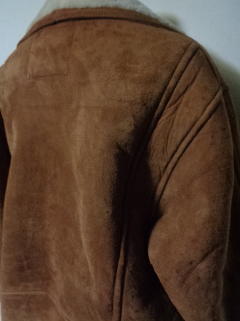 80s 90s хорошая вещь MEN\'S BATSU мужской Ba-Tsu кожа ягненка двусторонний натуральный мутон ranch coat Camel F(JP:L)[ справочная цена 12 десять тысяч иен ]