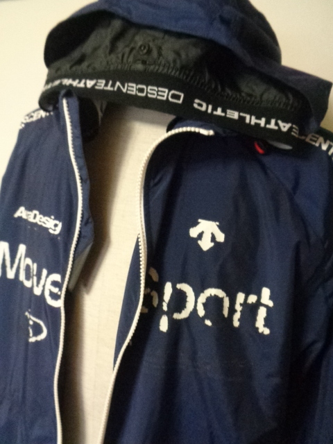 DESCENTE Descente Move-Sport EKS+THERMOeks plus Thermo with a hood . windbreaker jacket pants top and bottom set /HEAT NAVI/ navy blue 