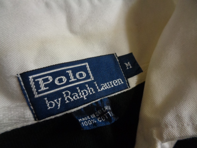 ポロラルフローレン 刺繍ポニー ショルダーパッチ エルボー パッチ 長袖ラガーシャツ ラグビーシャツ M 黒 POLO RALPH LAUREN の画像7