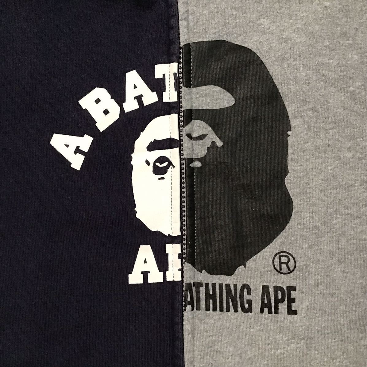 BAPE college Logo full Zip Parker M size a bathing ape Docking full zip hoodie Ape Bape A Bathing Ape w8786