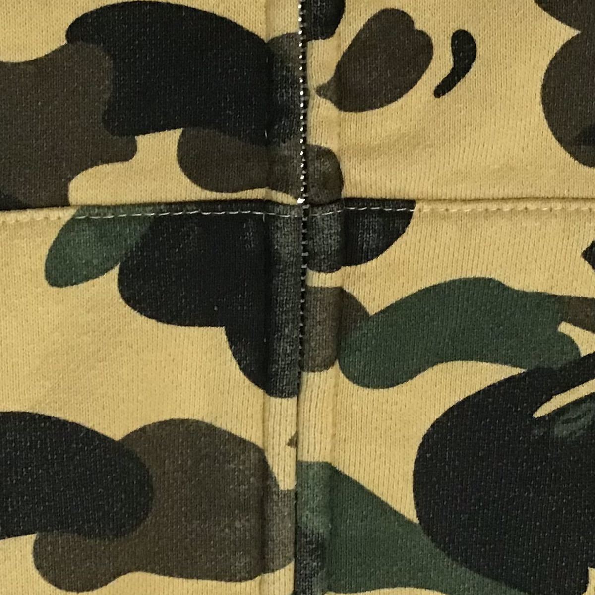 1st camo yellow シャーク パーカー Mサイズ shark full zip hoodie a bathing ape BAPE エイプ ベイプ アベイシングエイプ 迷彩 jtwz1_画像7