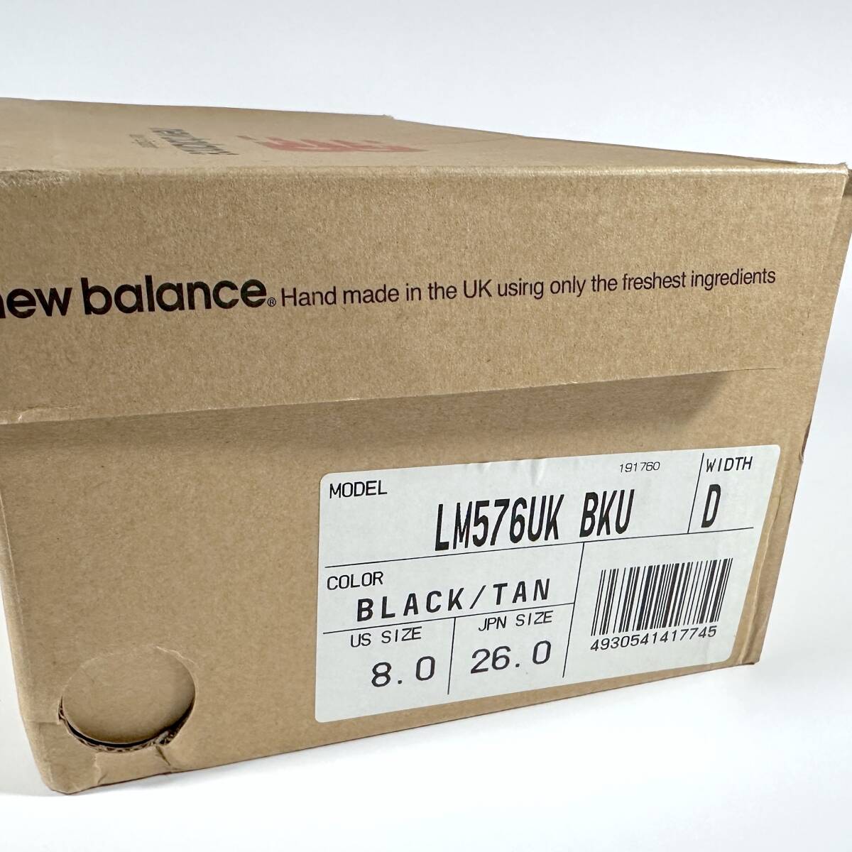 UK製【LIMITED EDITION】NEW BALANCE LM576UK BKU BLACK/TAN US8 26cm オールレザー 限定 M576 イギリス英国製 ブラック 黒 スニーカー_画像10