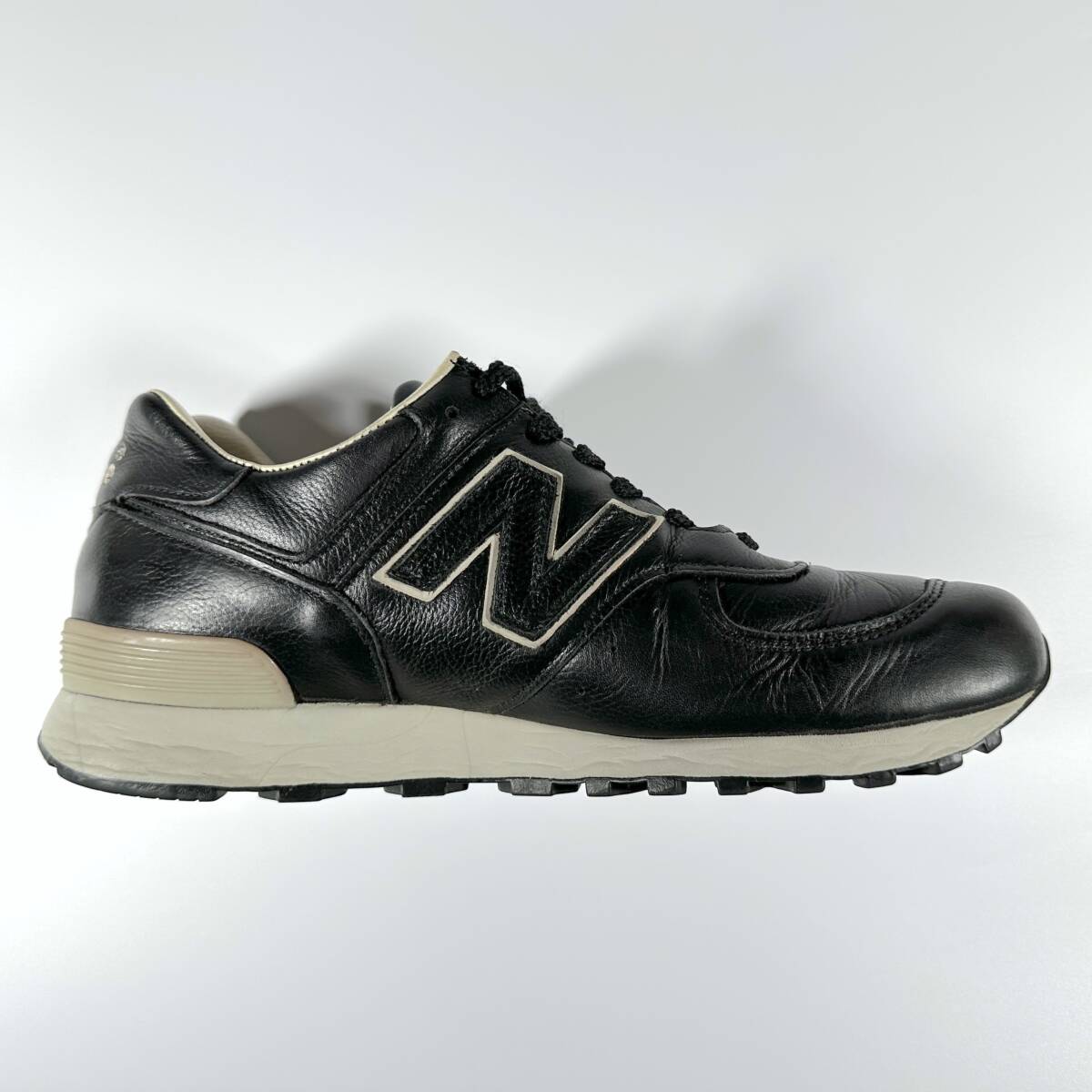 UK製【LIMITED EDITION】NEW BALANCE LM576UK BKU BLACK/TAN US8 26cm オールレザー 限定 M576 イギリス英国製 ブラック 黒 スニーカー_画像5