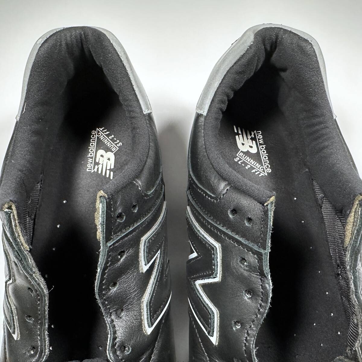 国内正規品 UK製 オールレザー NEW BALANCE M576KKL ブラック×グレー US9.5 27.5cm 中古イギリス英国製 NB 黒 スニーカー MADE IN ENGLAND_画像4