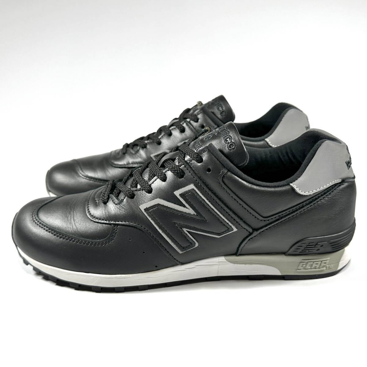 国内正規品 UK製 オールレザー NEW BALANCE M576KKL ブラック×グレー US10.5 28.5cm イギリス英国製 NB 黒 スニーカー MADE IN ENGLAND