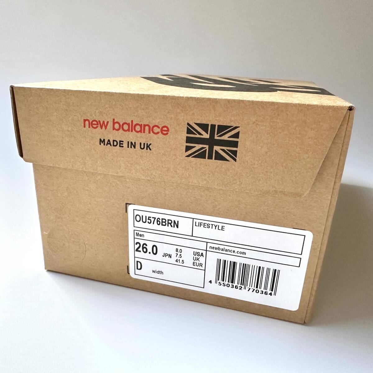 国内正規品 UK製 NEW BALANCE OU576BRN US8 26cm M576OG ブラウン×アイボリー イギリス英国製 NB 茶 スエード スニーカー MADE IN ENGLAND_画像10