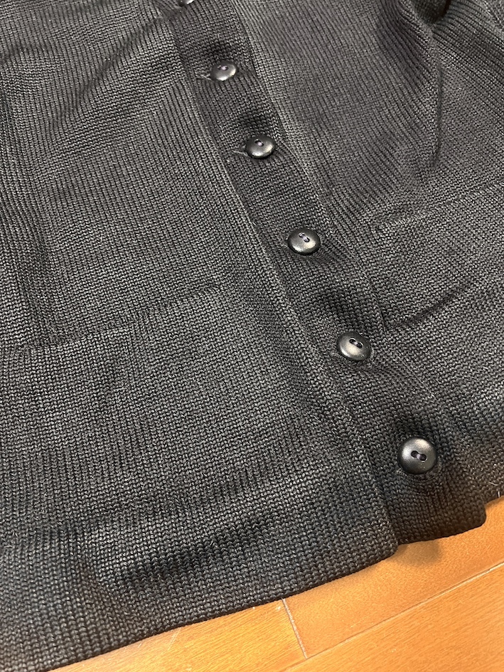 ビンテージ 50's 60's Albion Knitting Mills ブラック 黒 ウール レタード ニット カーディガン アワード セーター 50年代 60年代 古着_画像3