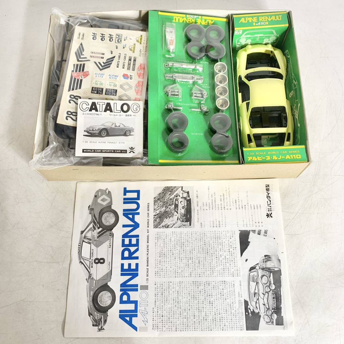 未組立 バンダイ 1/20 アルピーヌ ルノー A110 ALPINE RENAULT ディスプレイモデル プラモデル BANDAI 8083_画像6