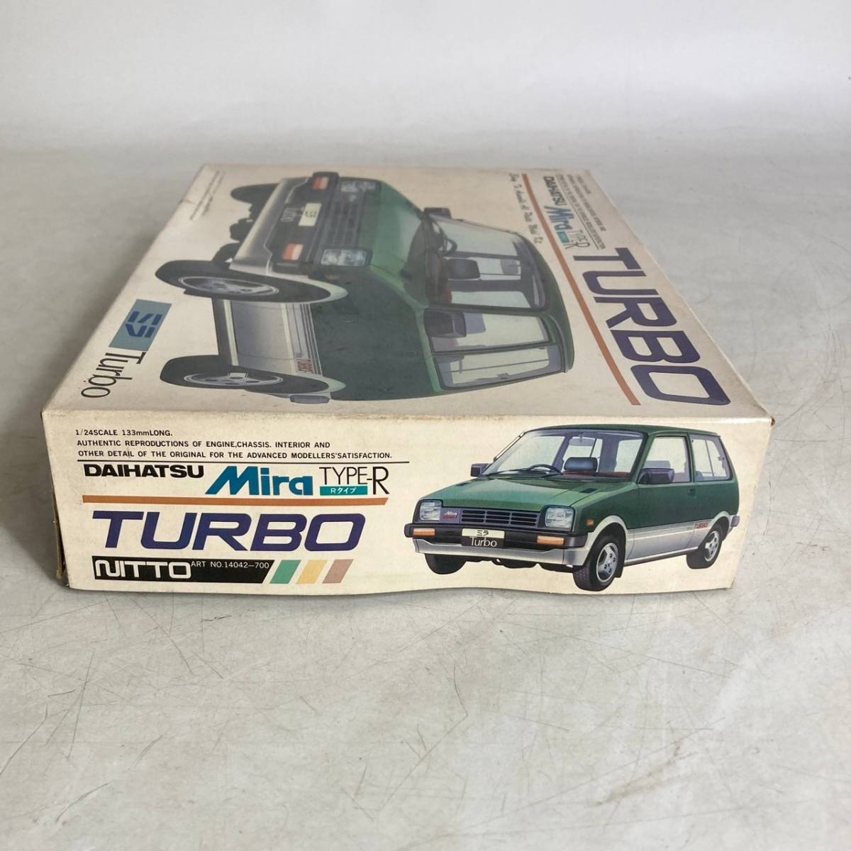 未組立　現状品　プラモデル　ニットー　ミラ　ターボRタイプ　一部塗装済　ダイハツ　DAIHATSU　1/24　車　Mira　TURBO　NITTO_画像2