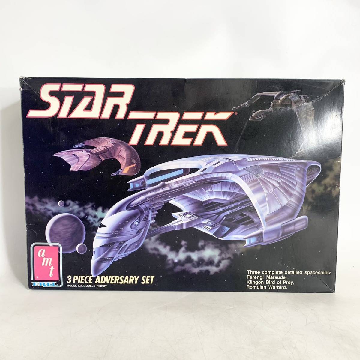  not yet constructed amt ERTL Star Trek STAR TREK 3PIECE ADVERSARY SET plastic model 6858 present condition goods 