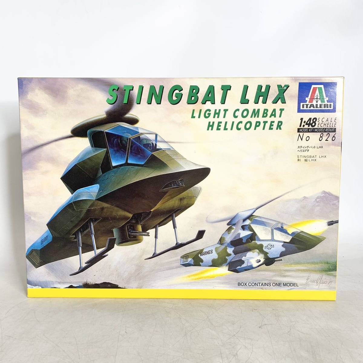 未組立 ITALERI イタレリ 1/48 スティングバット LHX ヘリコプター STING BAT HELICOPTER プラモデル No.826_画像1