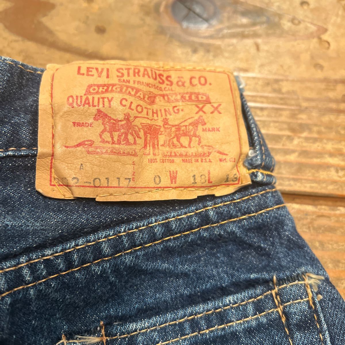 ビンテージ Levi リーバイス デニムパンツ ジーパン ジーンズ USA製 302 A type_画像6