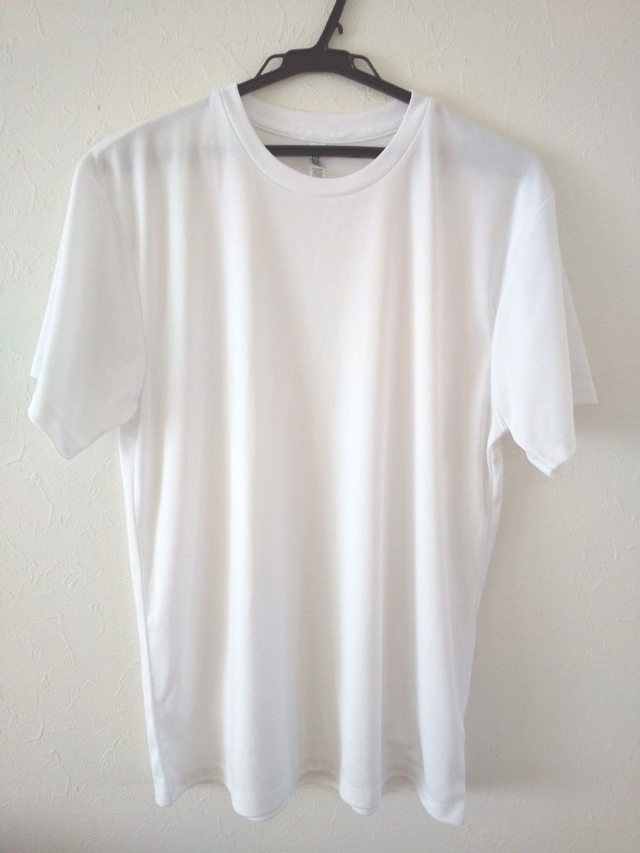 glimmer  白 半袖薄手Tシャツ 男女兼用Lサイズ　ドライTシャツ