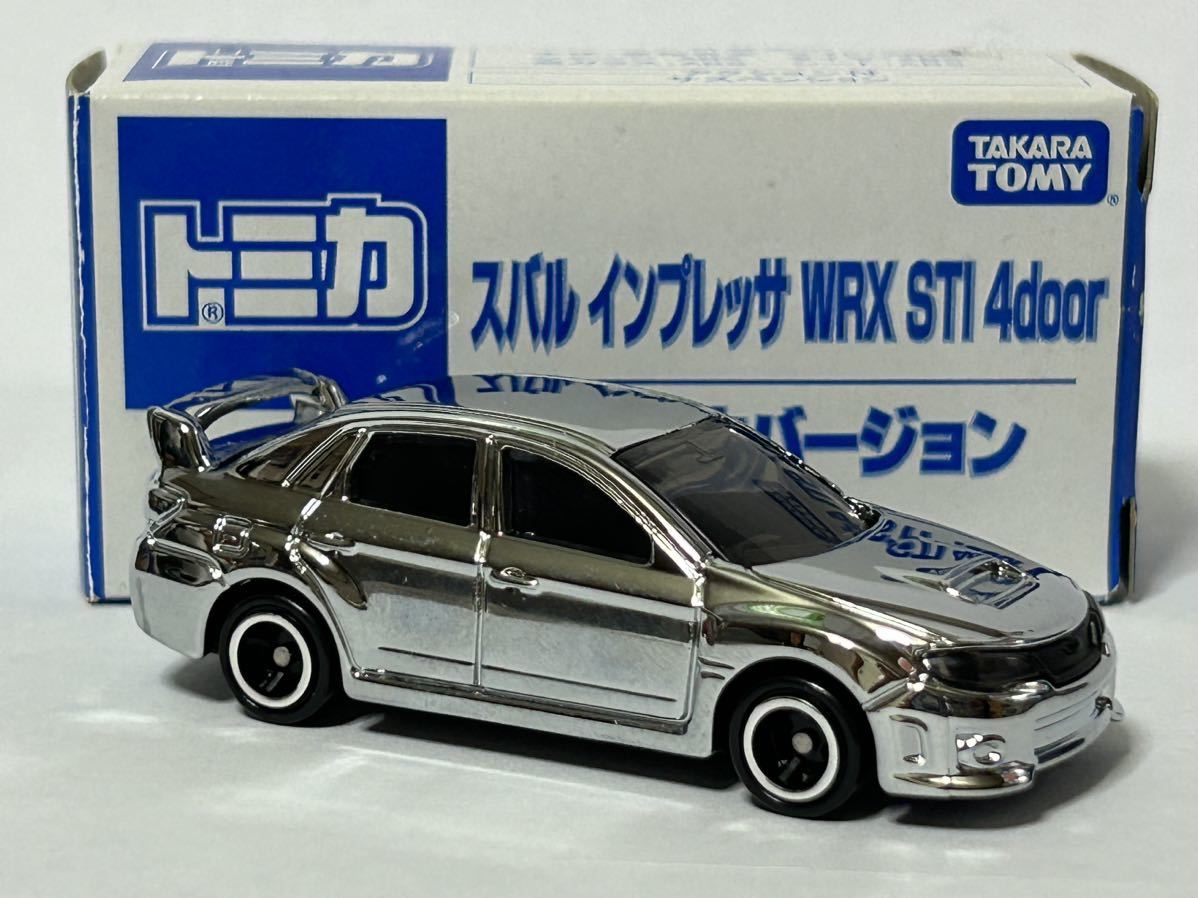 1円スタート〜　未使用　希少　非売品　銀タカラトミー メッキVer 1/67 スバル　インプレッサ WRX STI 4dr GVB S206 トミカ 京商 1/64_画像1