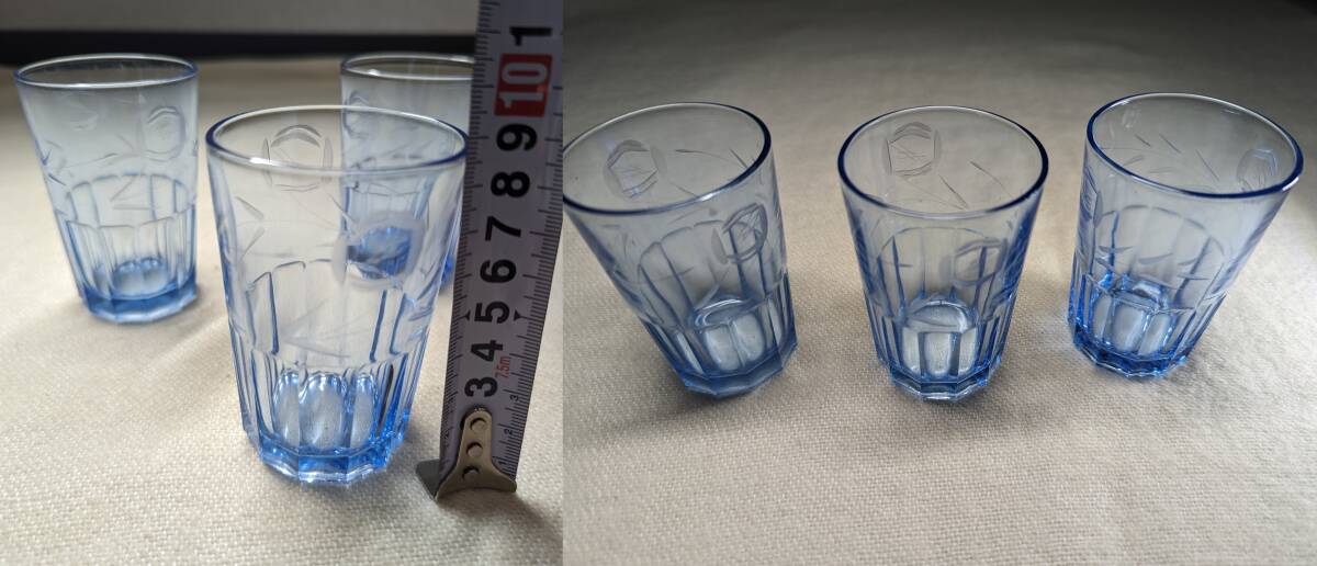 昭和レトロ 切子グラス ボヘミア アデリアグラス まとめ売り 花柄 ガラスコップ レトロポップ コップ グラス 中古現状品の画像3