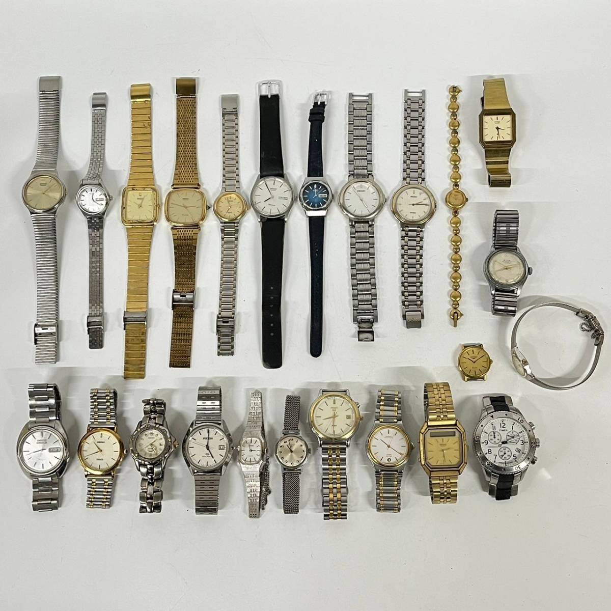 1円~【24点】メンズ レディース 腕時計 まとめ売り SEIKO Dolce AGS CITIZEN TIMEX LONGINES 等 クォーツ 自動巻き 手巻き G101780_画像1
