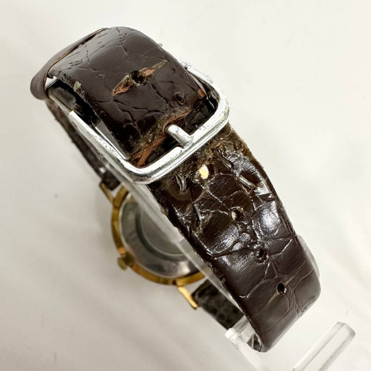 1円~【実動】エニカ ENICAR スーパーテスト Supertest 自動巻き メンズ腕時計 ホワイト文字盤 ラウンドフェイス 3針 23石 G131822_画像6