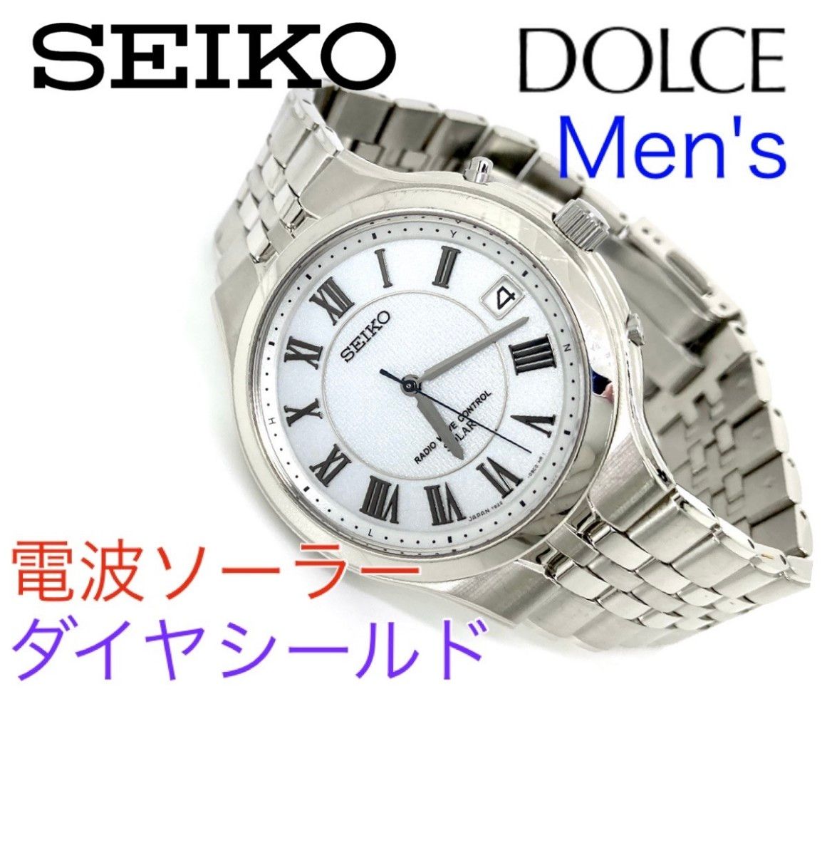 SEIKO セイコー DOLCE ドルチェ 電波ソーラー メンズ腕時計 7B22 SEIKO セイコー DOLCE ドルチェ 電波ソーラー メンズ腕時計 7B22
