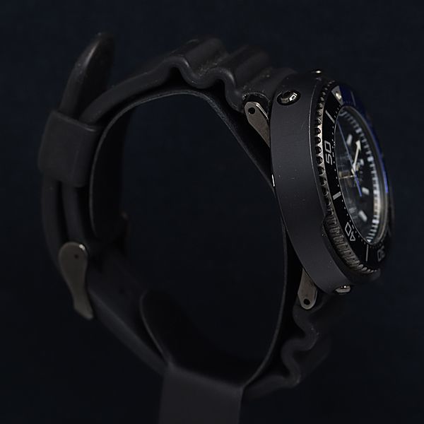 1円 ソーラー 箱/保付 セイコー V175-0EC0 プロスペックス ダイバーズ200ｍ デイト クロノグラフ 黒文字盤 メンズ腕時計 OKZ 2TLT 9274100_画像2