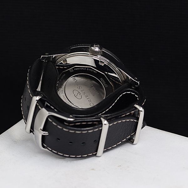 1円 稼動 良品 オリエント オリエントスター F6N4-UAL0 AT/自動巻 黒文字盤 デイト 2RKT メンズ腕時計 KTR 0008800_画像4