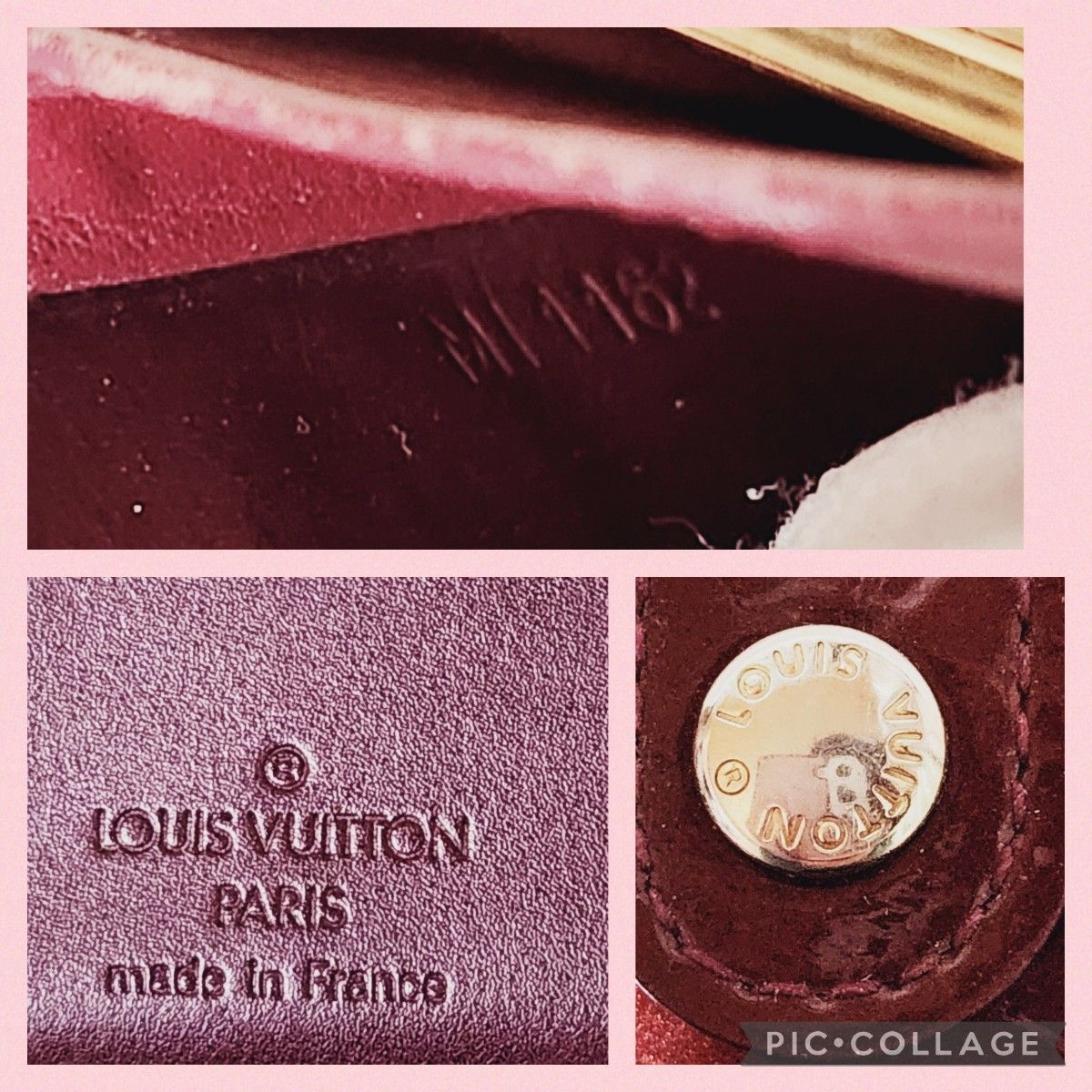 LOUIS VUITTON ルイヴィトン モノグラムヴェルニ  ウォレット がま口 財布  ポルトフォイユ ヴィエノワ ボルドー系