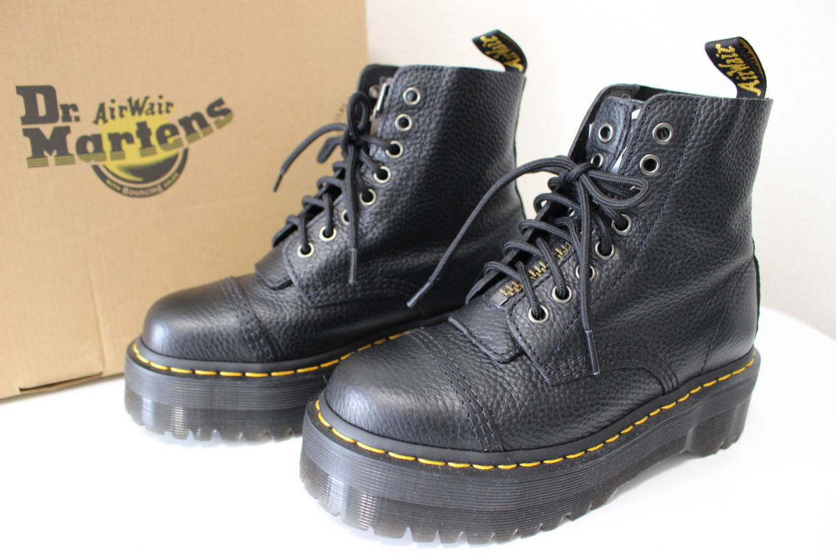 E459 美品 Dr.Martens ドクターマーチン SINCLAIR 厚底 レースアップ ショートブーツ 22564001 黒 ブラック UK5 EU38 US7 約24cm相当_画像1