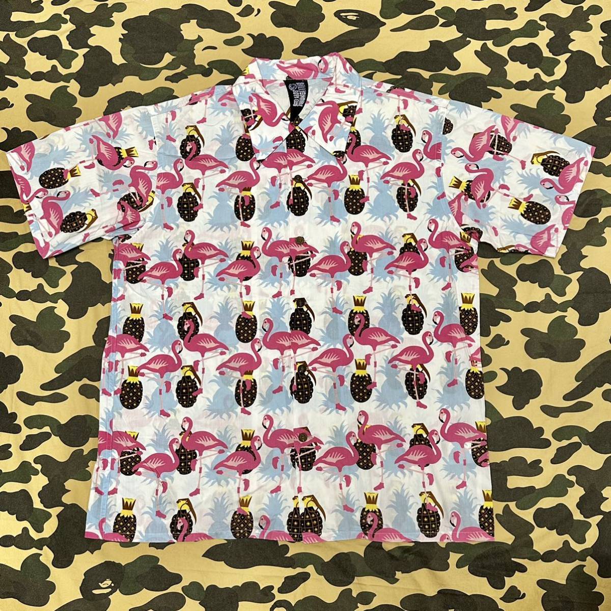 billionaire boys club ice cream flamingo bd shirt ビリオネアボーイズクラブ シャツ_画像1