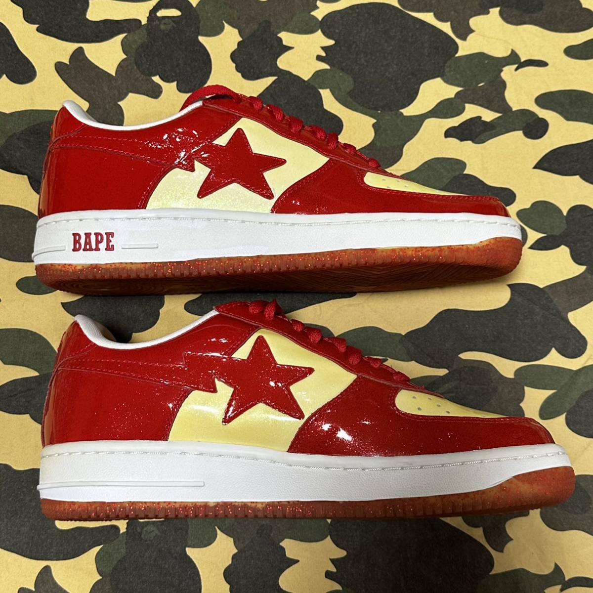 DS BAPESTA LOW GLITTER US10.5 28.5CM BAPE STA ベイプスタ エイプ A BATHING APE 新品_画像4