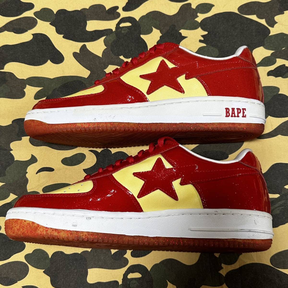 DS BAPESTA LOW GLITTER US10.5 28.5CM BAPE STA ベイプスタ エイプ A BATHING APE 新品_画像3