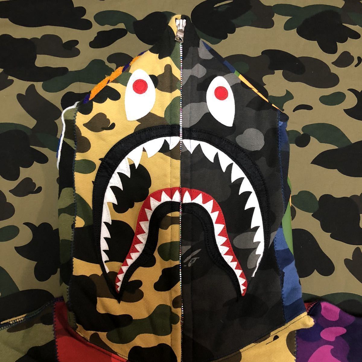 MIX CAMO SHARK HOODIE エイプ BAPE A BATHING APE シャーク MIX CAMO SHARK HOODIE エイプ BAPE A BATHING APE シャーク