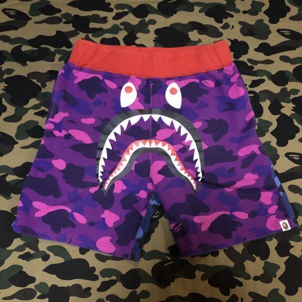 crazy camo mix shark shorts pants エイプ BAPE A BATHING APE カーゴパンツ ショーツ ハーフパンツ ショートパンツ 迷彩 カモ_画像1