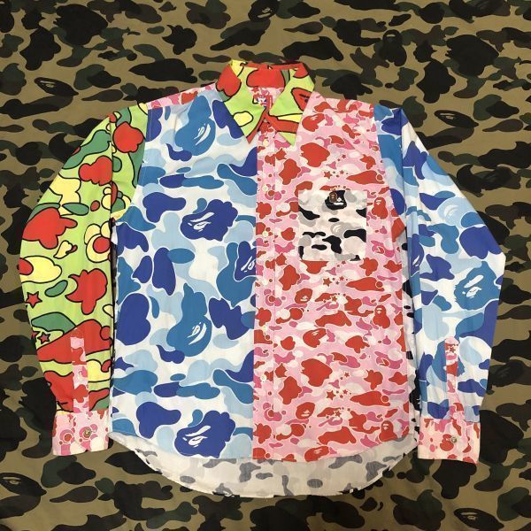 crazy camo bd shirts psyche camo abc camo sta camo bape a bathing ape エイプ 迷彩 サイケカモ_画像1