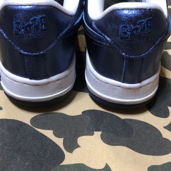 BAPESTA LOW BLUE FOIL US9.5 27.5CM BAPE STA ベイプスタ エイプ A BATHING APE_画像5