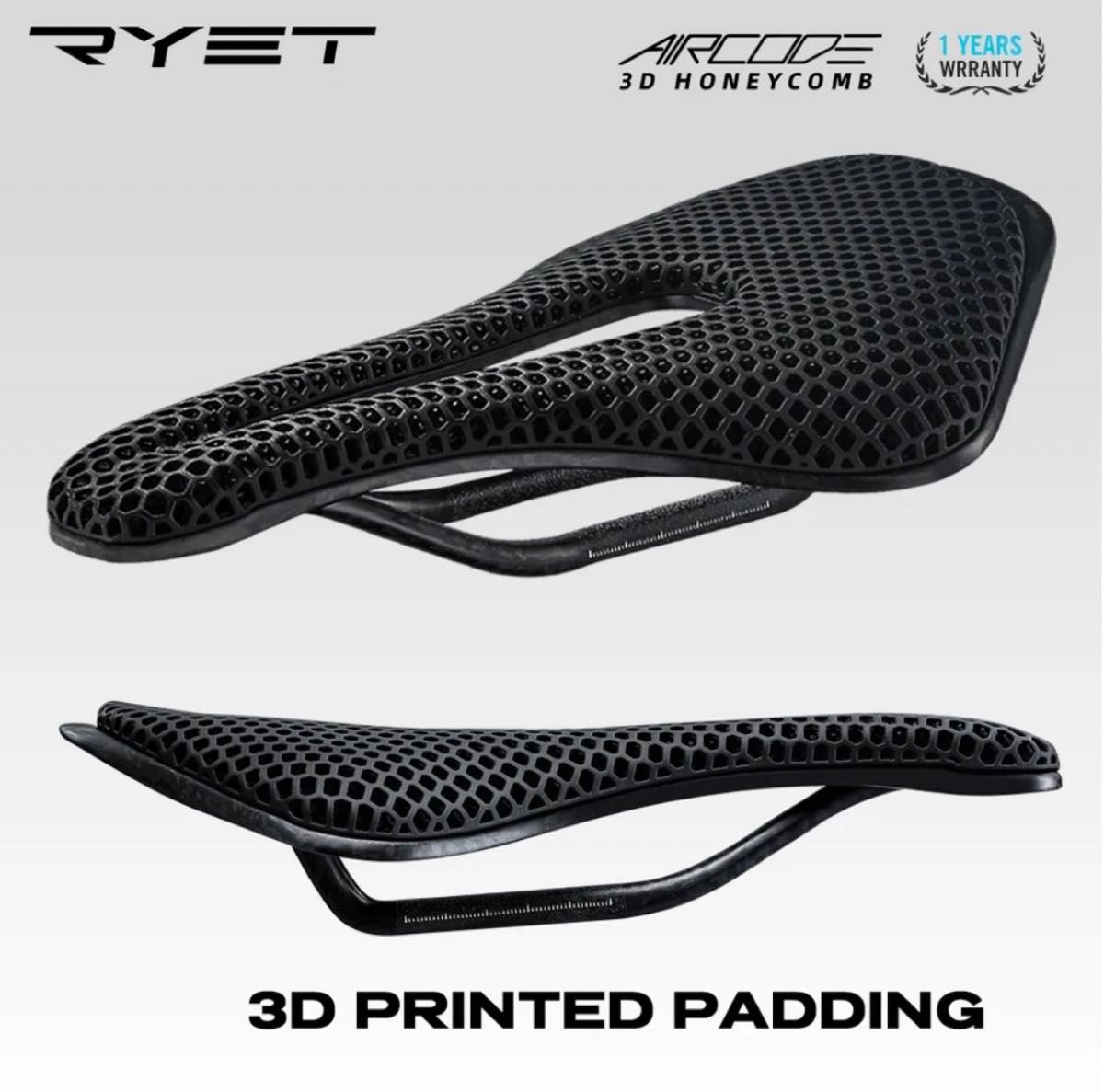 RYET 3Dプリントカーボンレール サドル 159g 幅150mm (A-3)
