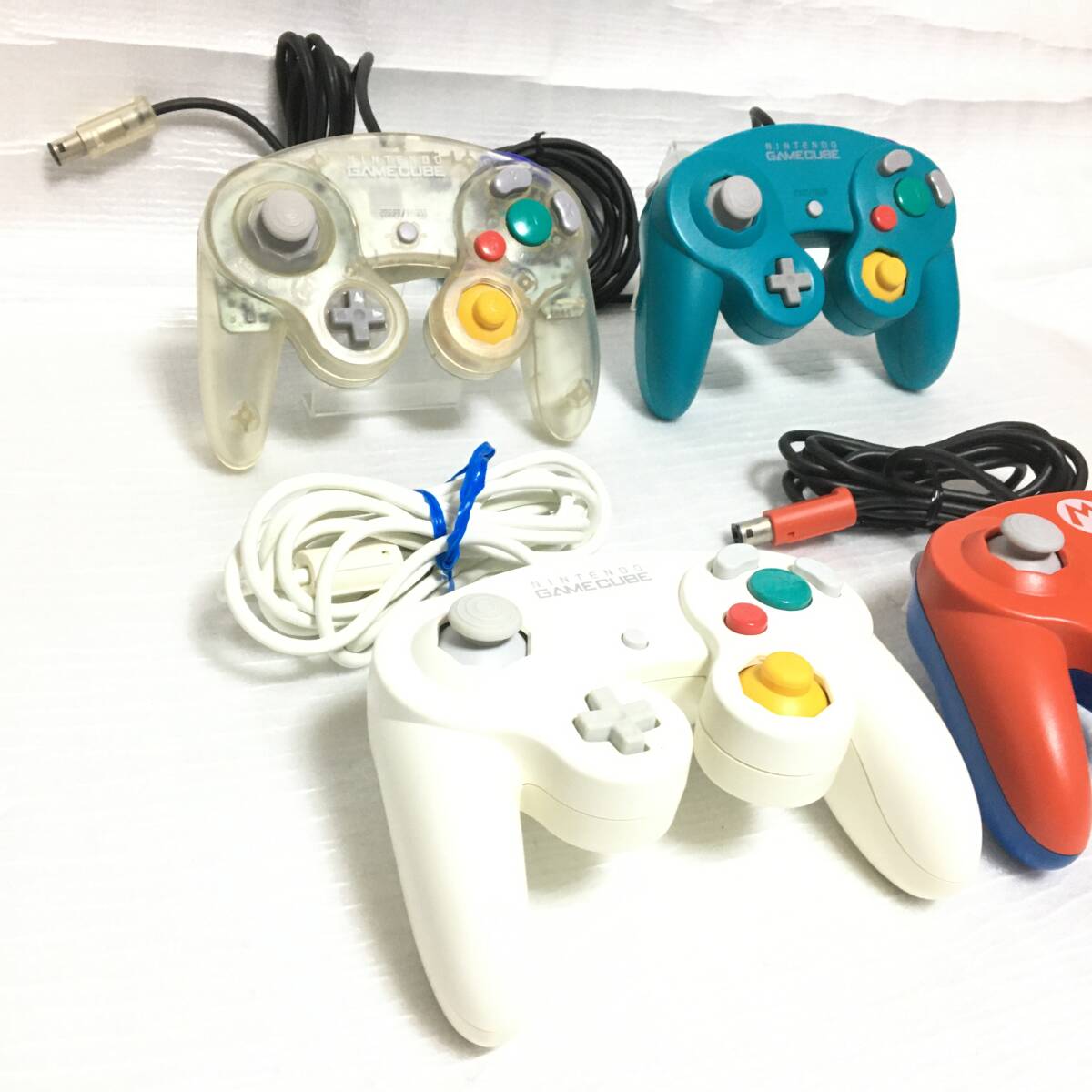 # nintendo genuine products Game Cube controller Mario clear white emerald blue 4 piece set Club Nintendo GC GAMECUBE