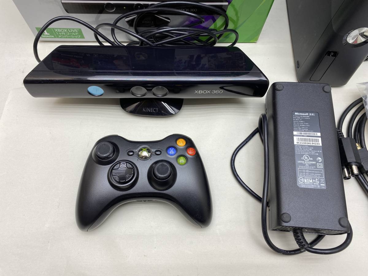 XBOX 360 model 1439 250GB body KINECT black Microsoft AC adapter / controller box equipped 