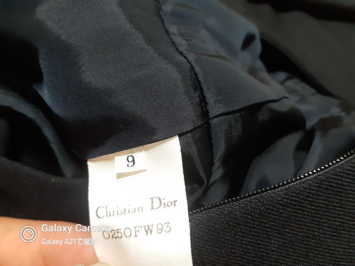 オールシーズン【クリスチャンディオール】Christian Dior ウール ドレス ワンピース BK 9号_画像6