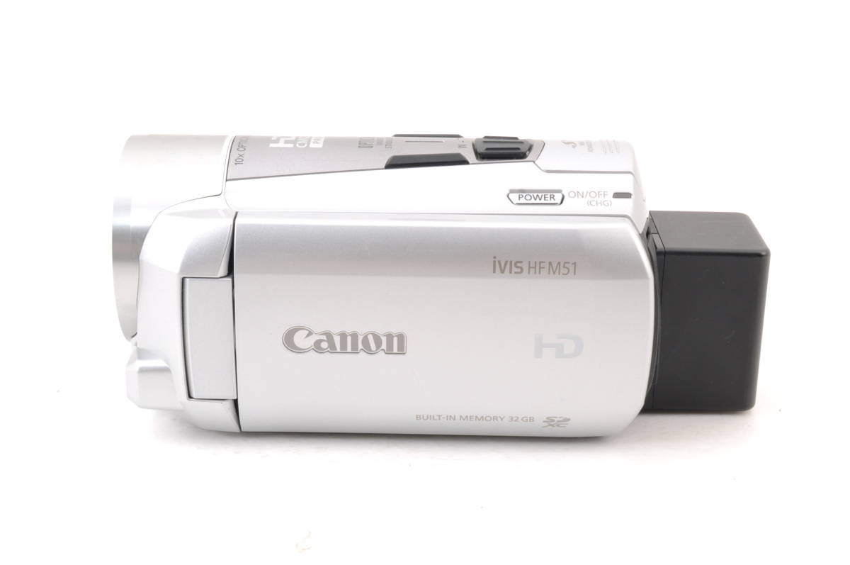 動作品 キャノン Canon iVIS HF M51 HD デジタルビデオカメラ 充電ケーブル付 管GG2038_画像3