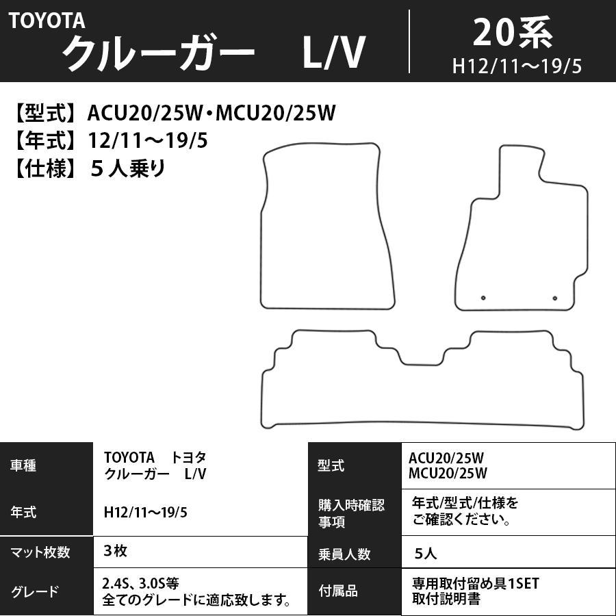 トヨタ クルーガーＬ/Ｖ 20系 5人乗り 1台分セット カーマット フロアマット【エグゼクティブ】タイプ TOYOTA フロアーマット 内装 車用品_画像4