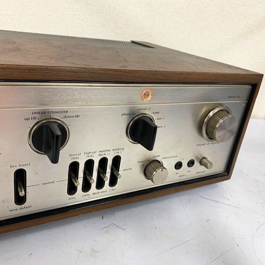 【L-4】 LUXMAN L-308 プリメインアンプ ラックスマン 音量バランス不具合あり ガリや接触不良多数 1527-24の画像3